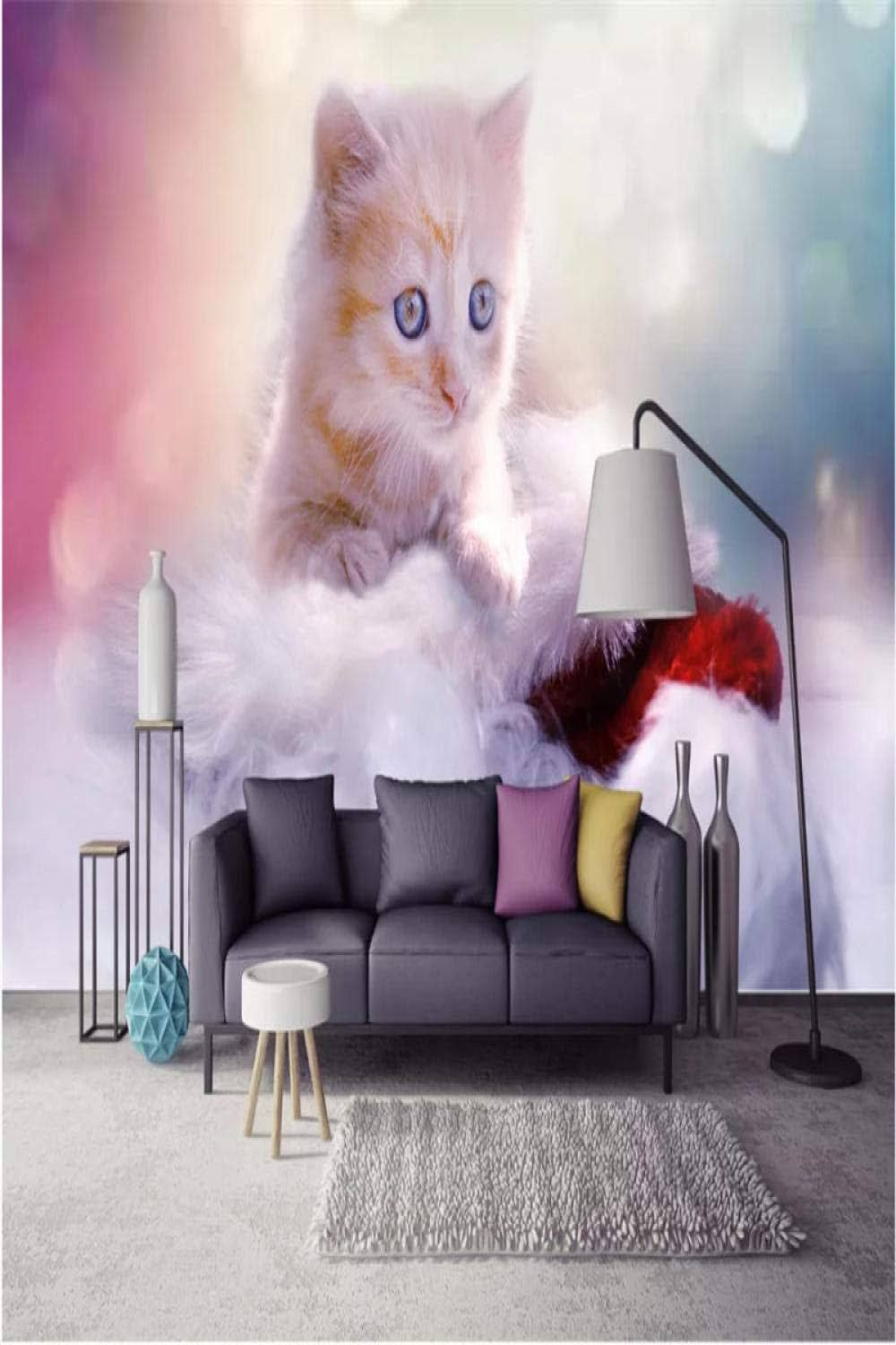 Beautiful Dreamy Cute Cat D Photo Wallpaper for Children