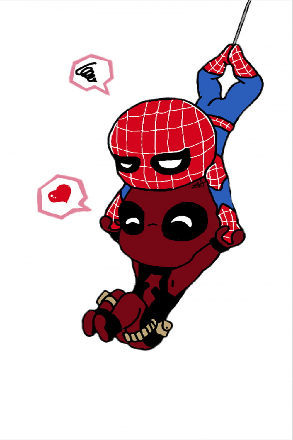 Best Buds, bestfriends, bestie, deadpool, hero, love, marvel