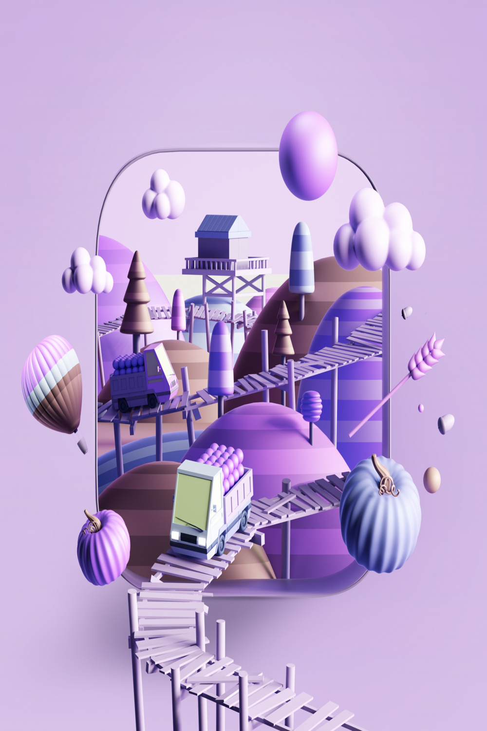 bk-art-illust-d-cute-town-purple-wallpaper