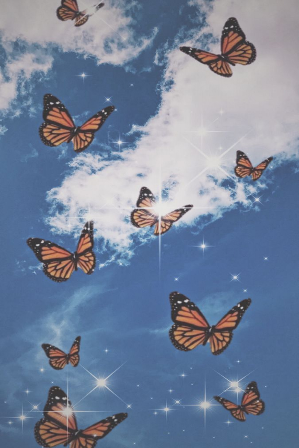 Butterfly wallpaper I used pics art and VSCO  Aesthetic iphone