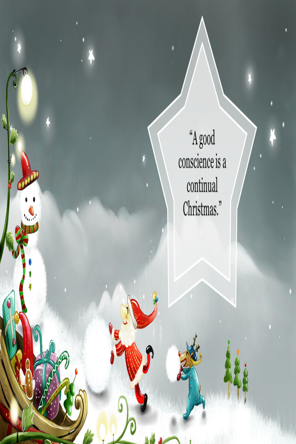 Charming Cute Christmas Backgrounds For Kids Presentation Template