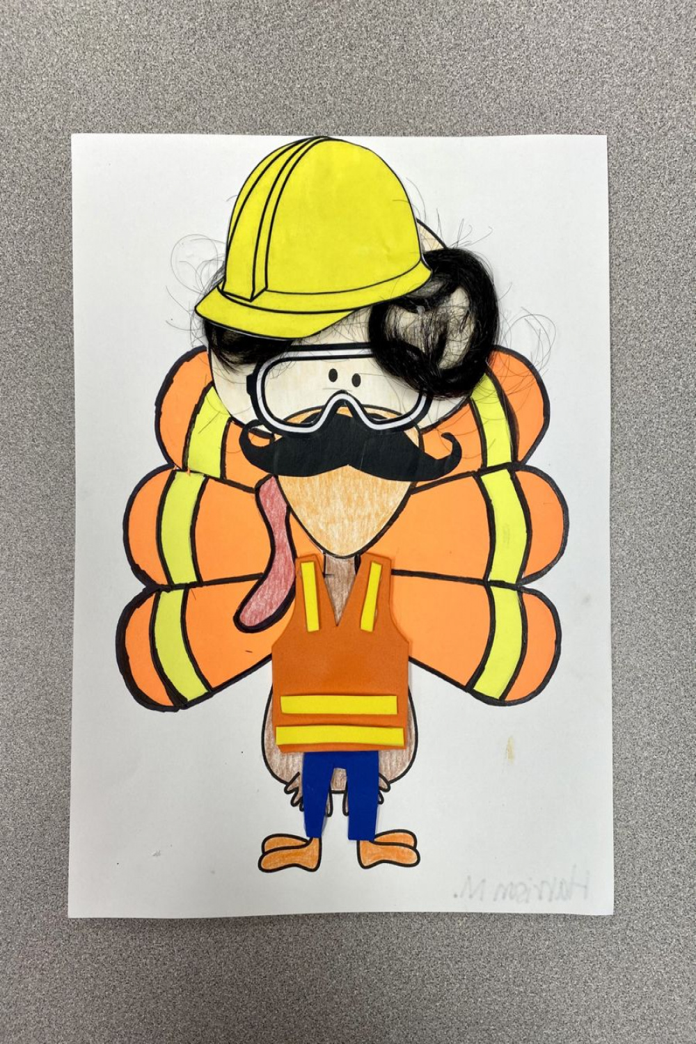 Construction worker  Turkey disguise project, Turkey disguise