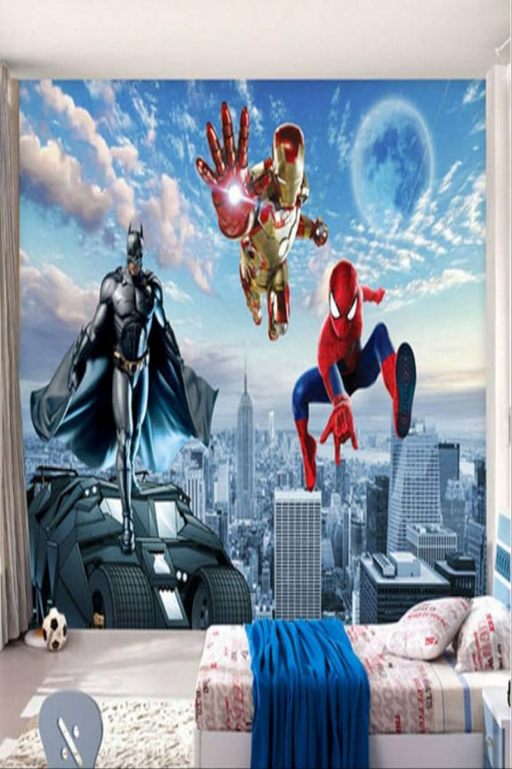 Custom D Photo Wallpaper Batman Iron Man Wallpaper Spider Man