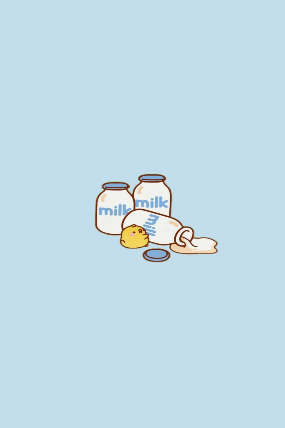 Cute Milk  Iphone wallpaper kawaii, Cute blue wallpaper, Baby