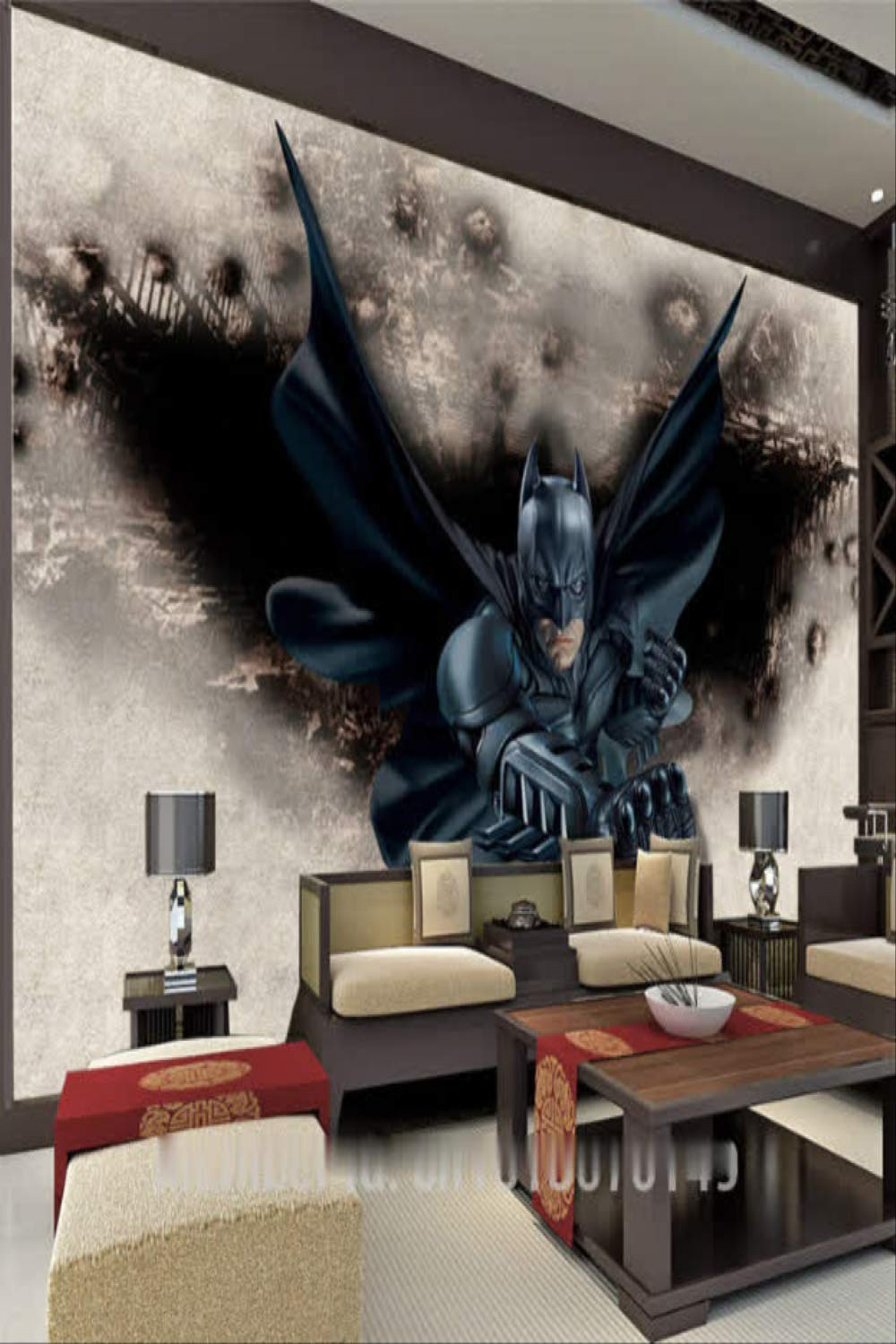 D Amazing Batman Wall Custom Universal Photo Wallpaper Super Hero