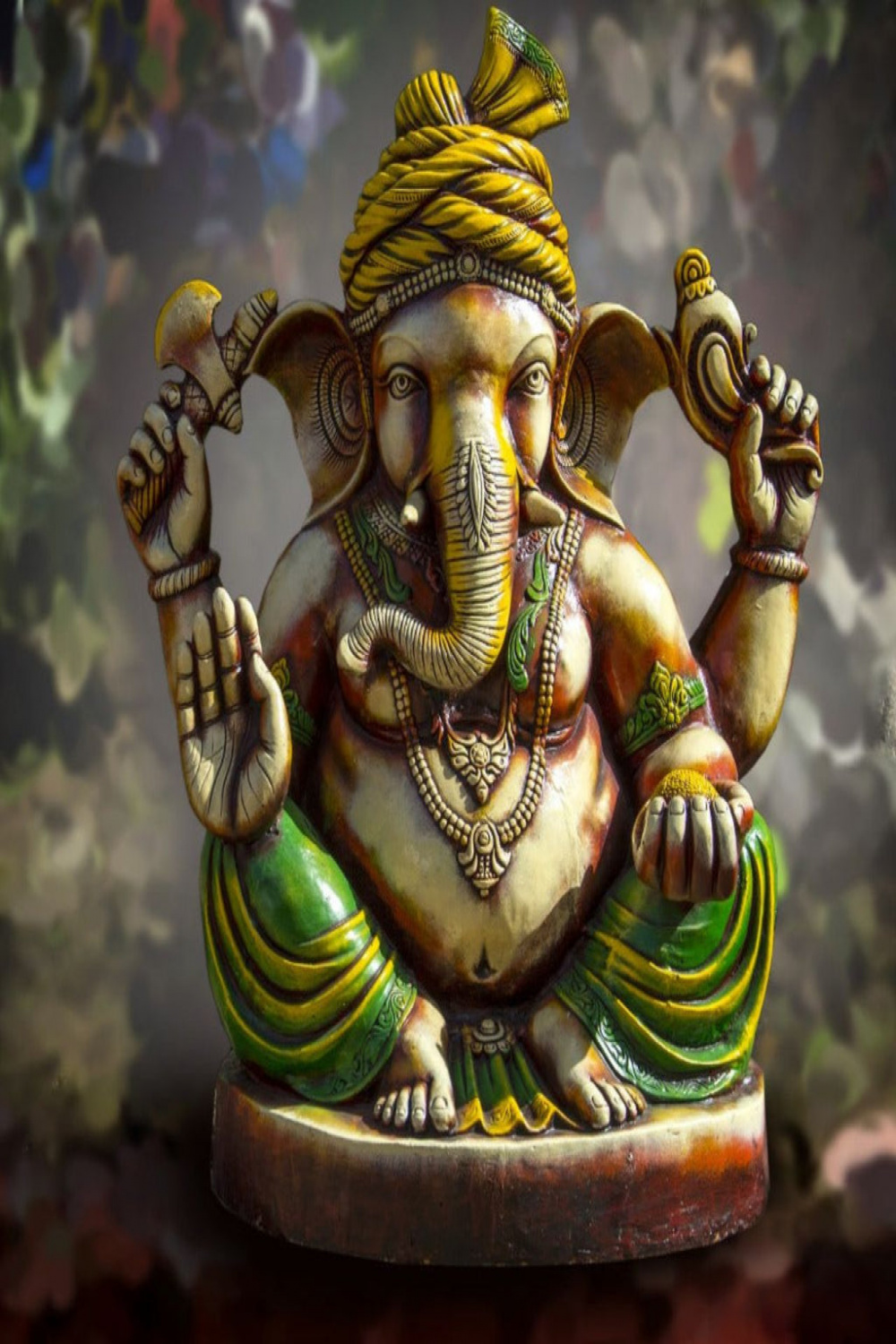 D Decorative Gold Lord Ganesha Wallpaper – Myindianthings