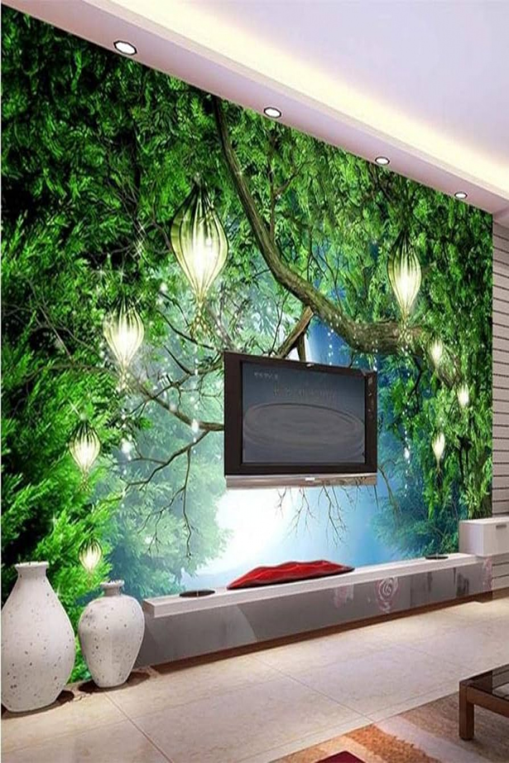 D Wallpaper Beautiful Nature Landscape Fluorescent Mural Photo