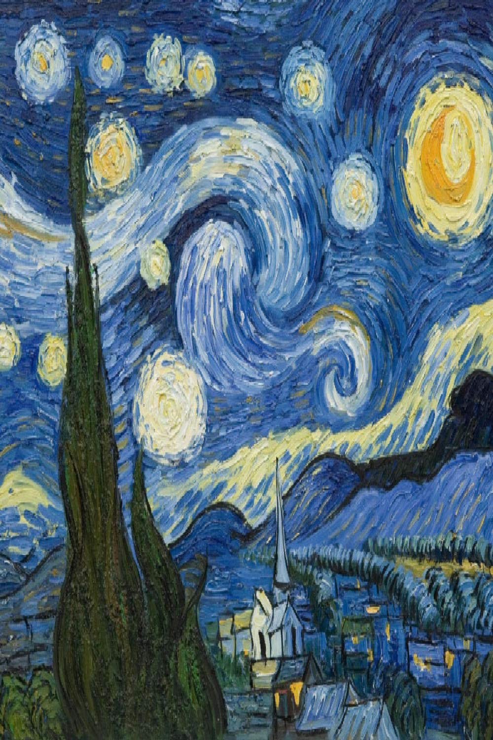 D Wallpaper für Wand Sternennacht Van Gogh Art Wallpaper Wandbild