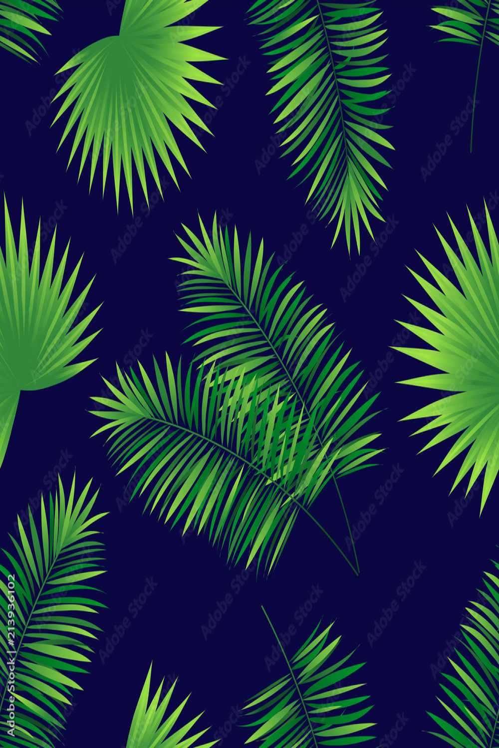 Dark tropic seamless pattern