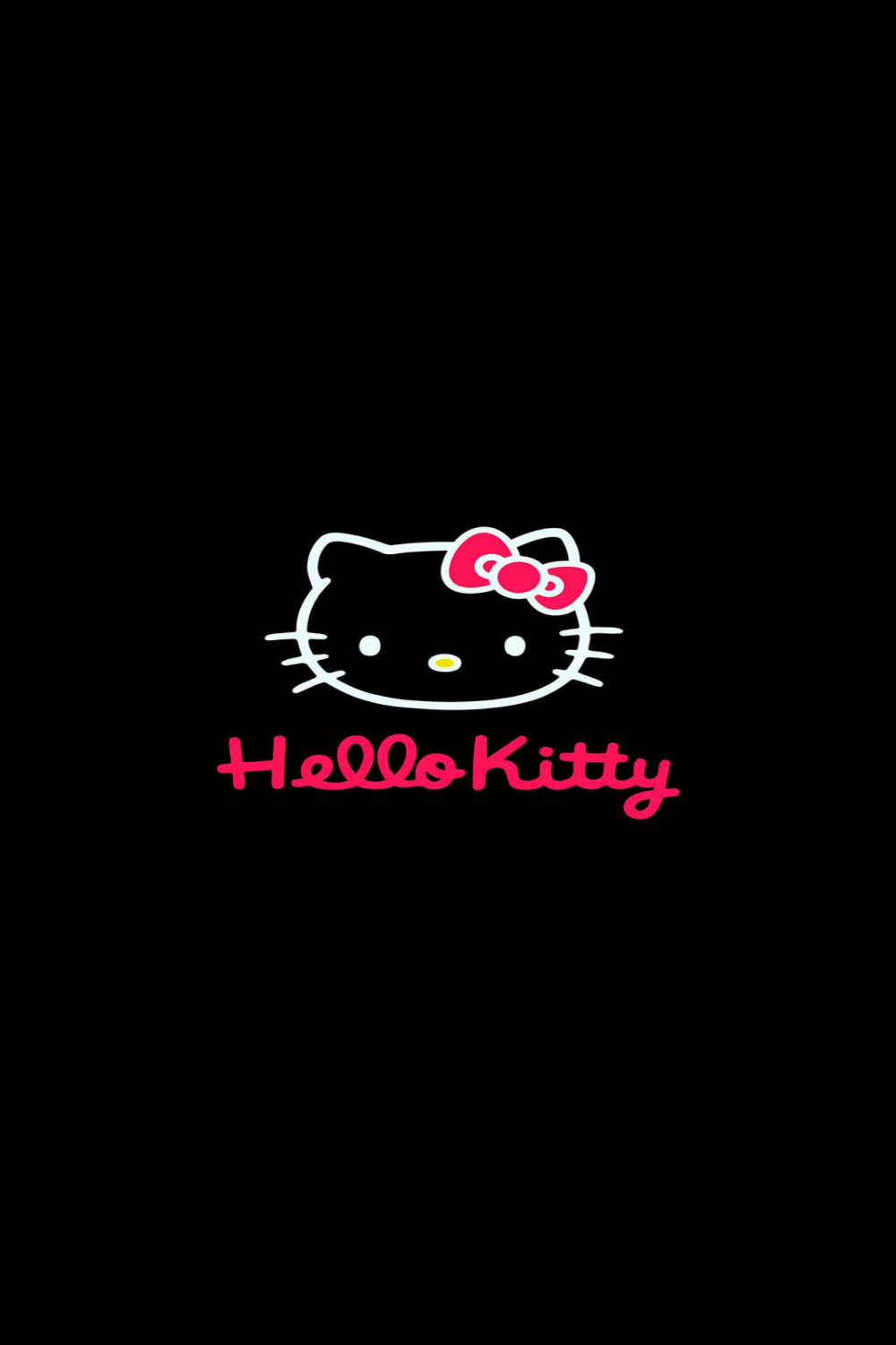 Download Black Hello Kitty Face Outline Wallpaper  Wallpapers