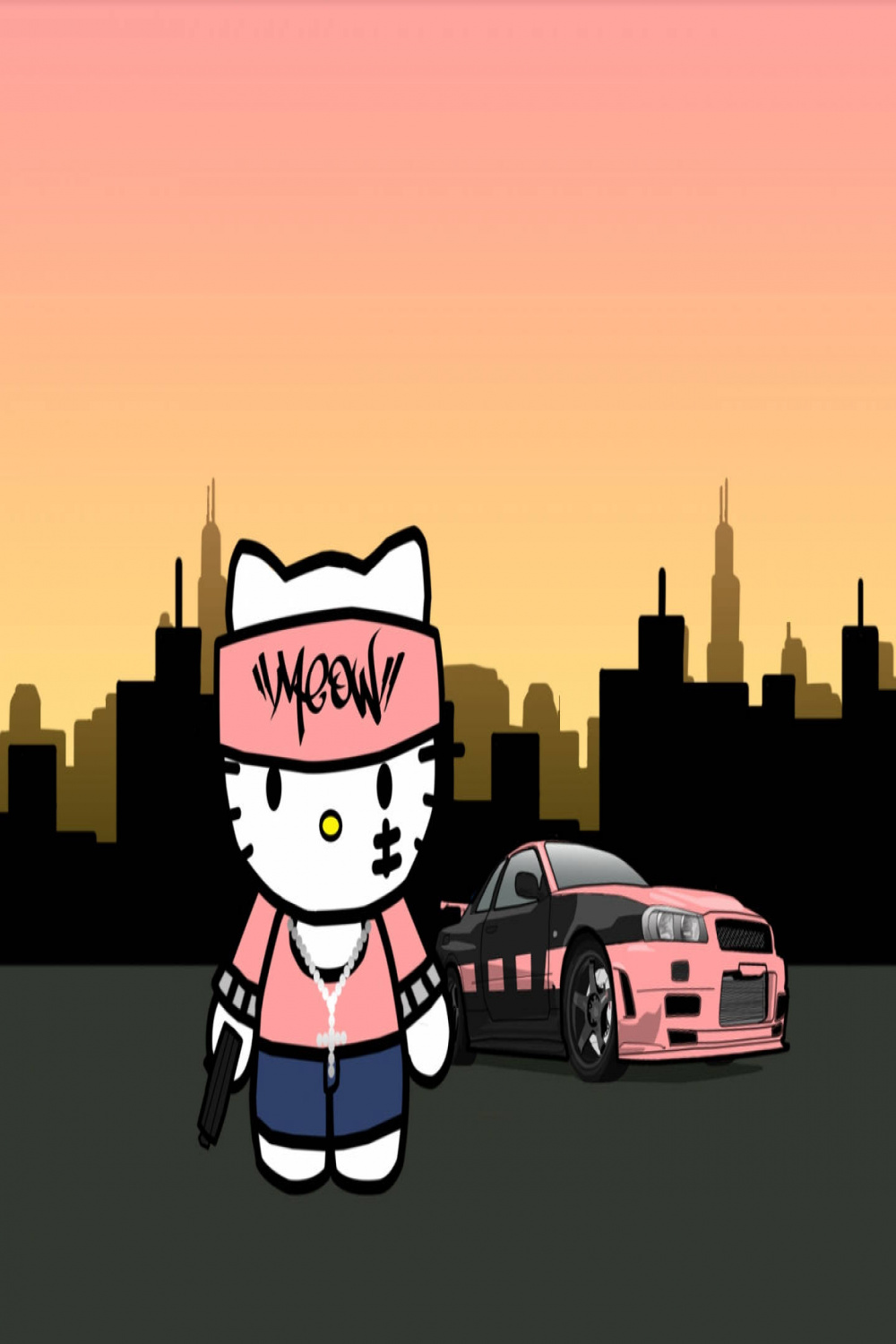 Download Gangster Hello Kitty Aesthetic Wallpaper  Wallpapers