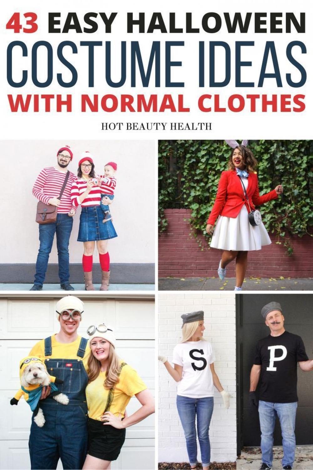 Easy Costumes With Normal Clothes For Halloween  Easy