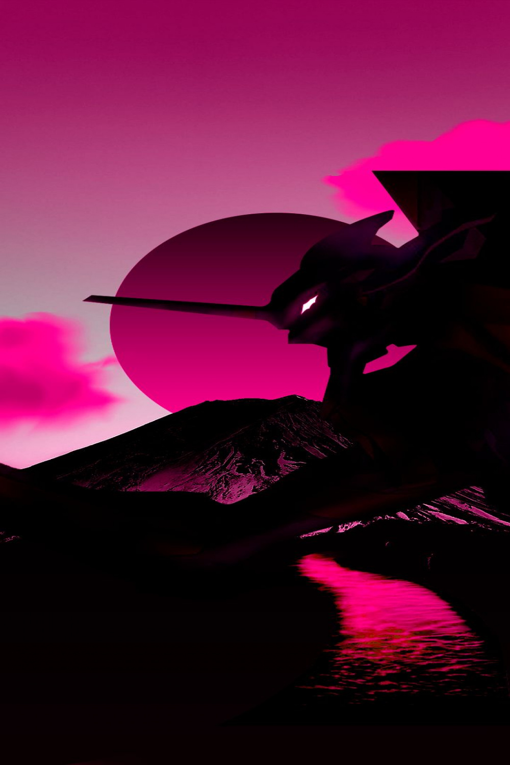 EVA  Aesthetic Wallpaper  Sky aesthetic, Magenta aesthetic