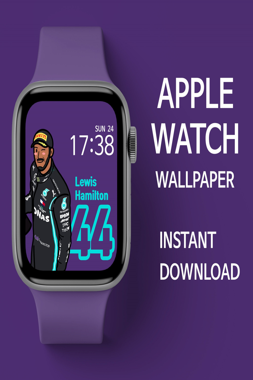 F Lewis Hamilton Apple Watch Wallpaper Smart Watch - Etsy