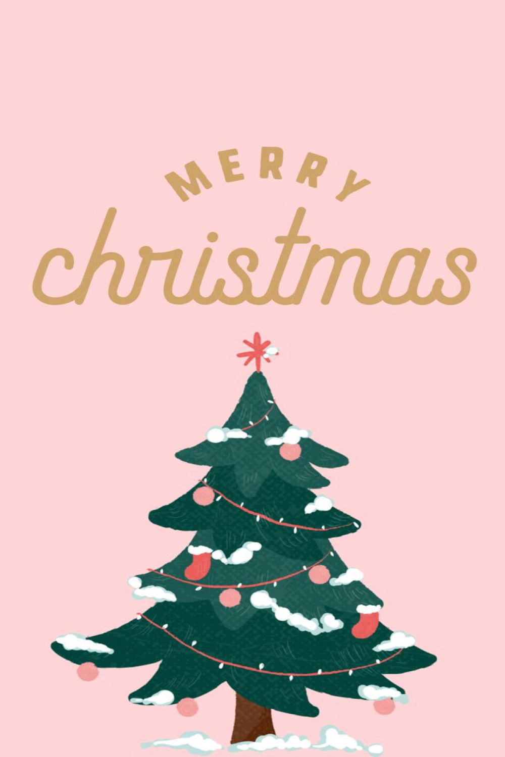 Festive Pink Christmas Wallpaper