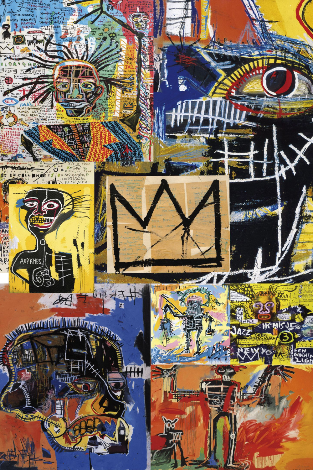 Fondo Basquiat ♥ Background Wallpaper Art Paintings Collage