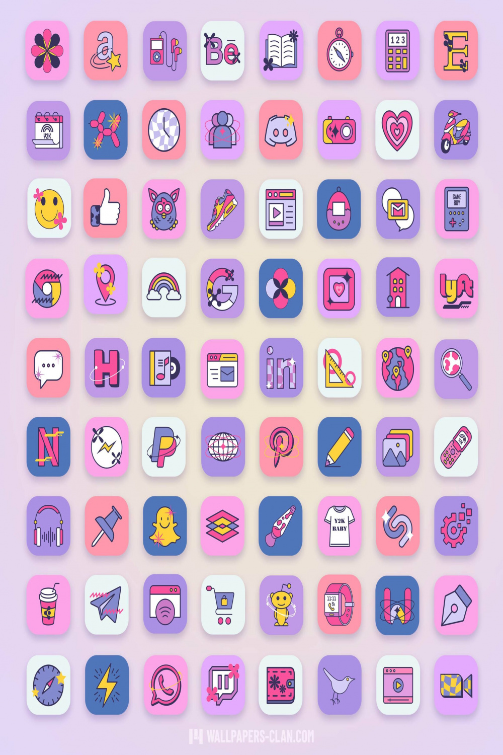 FREE YK Aesthetic App Icons 💾🎀 - 000s iPhone Icons Vibes