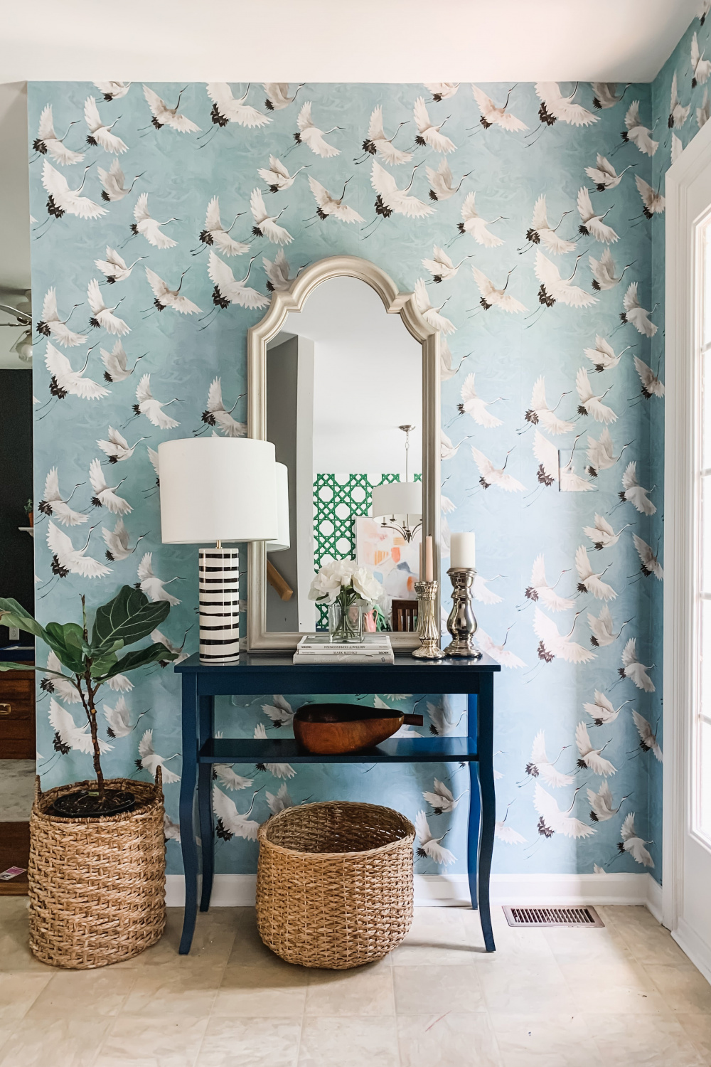 Goodbye Boring, Hello Beautiful, Bold Blue Entryway - StampinFool