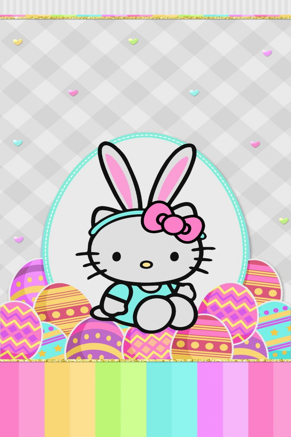 Happy easter  Hello kitty wallpaper, Hello kitty backgrounds