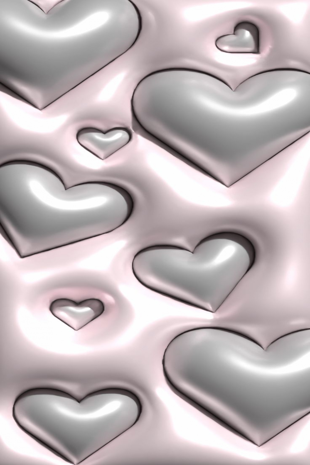 hearts d Wallpaper in 202  Pink and silver wallpaper, Hello