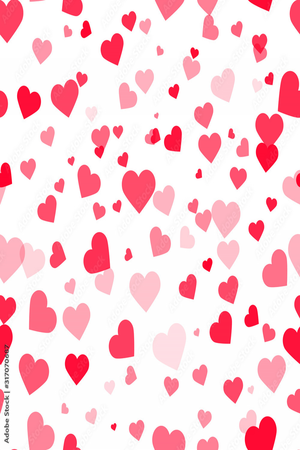 Hearts romantic seamless pattern background, cute Valentine design