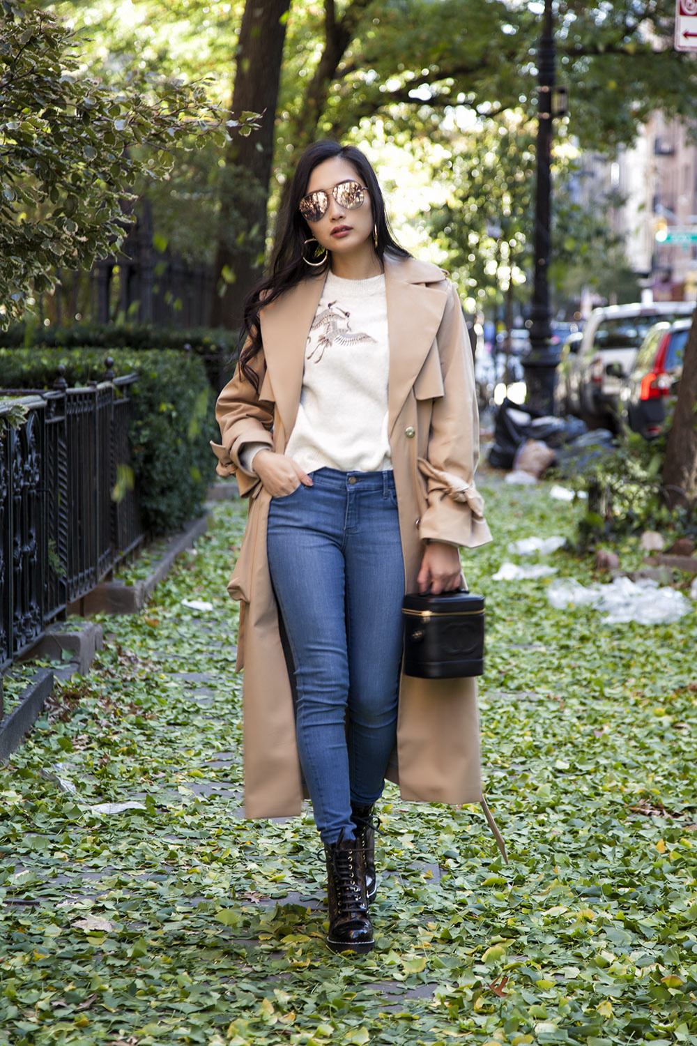 How to Style Trench Coats for Winter - OF LEATHER AND LACE