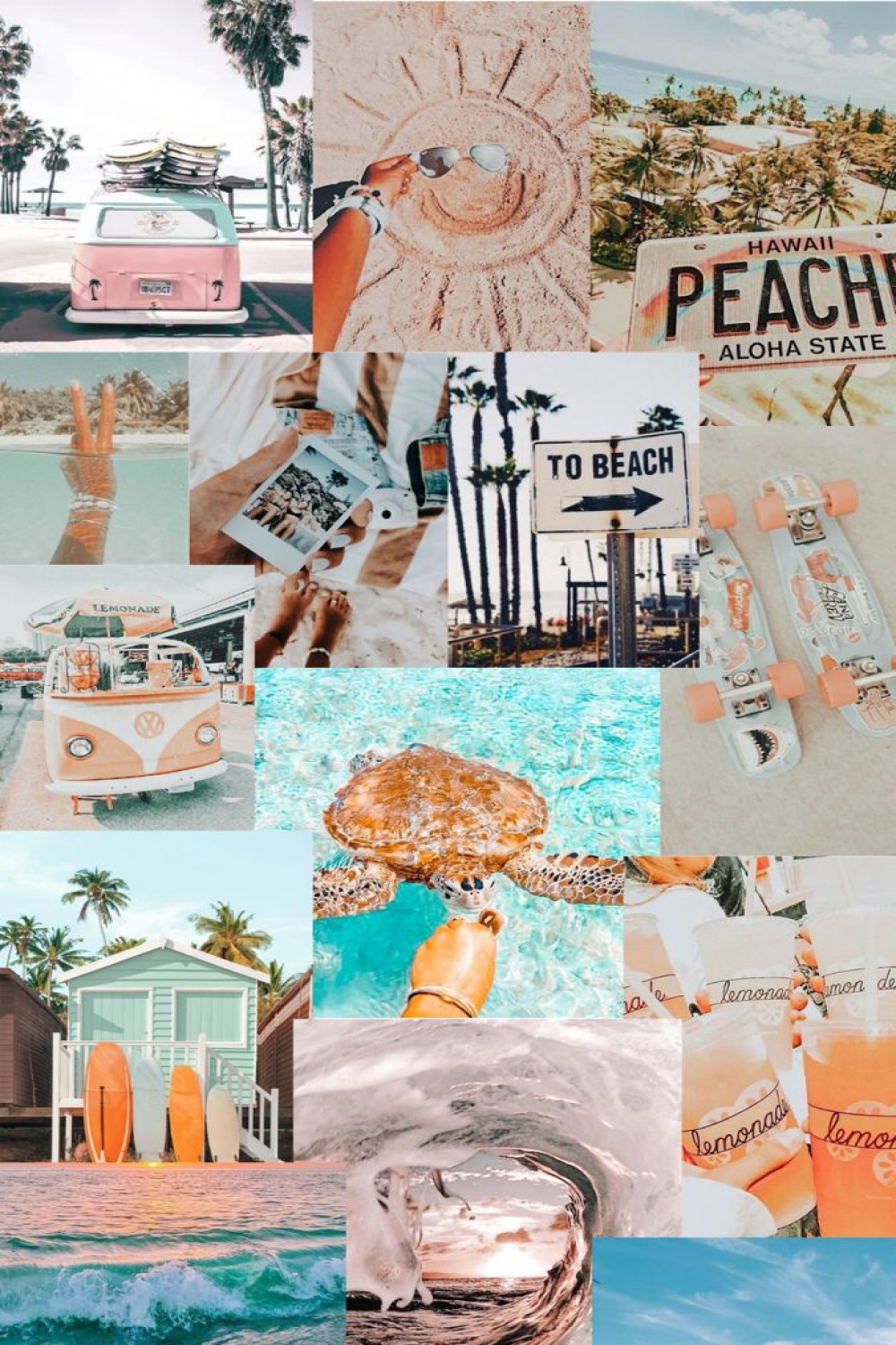 iPhone wallpaper Summer Collage  Surfing wallpaper, Wallpaper