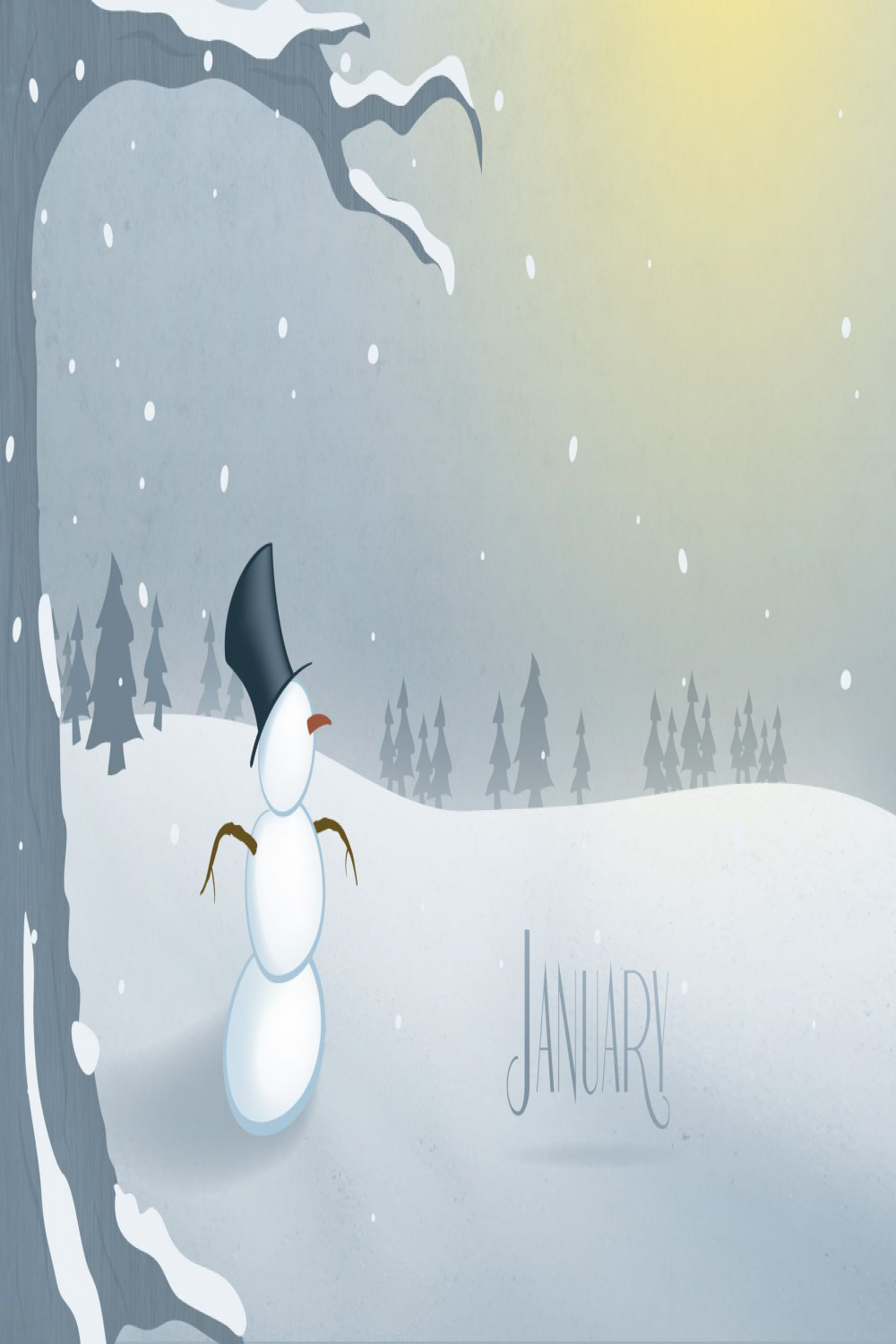 January desktop wallpaper  January wallpaper, Cartoon wallpaper