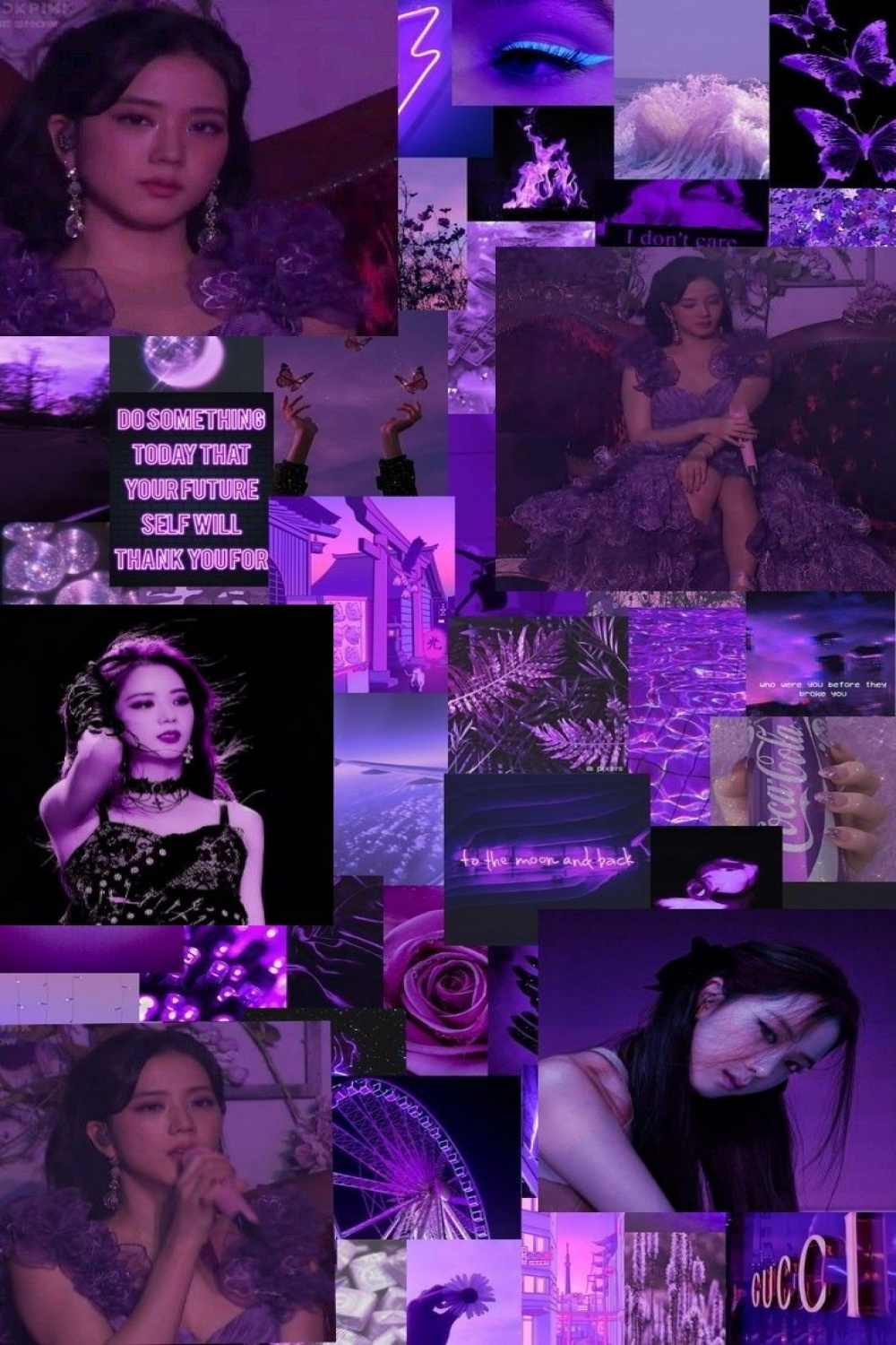 Jisoo purple wallpaper  Black pink background, Purple wallpaper