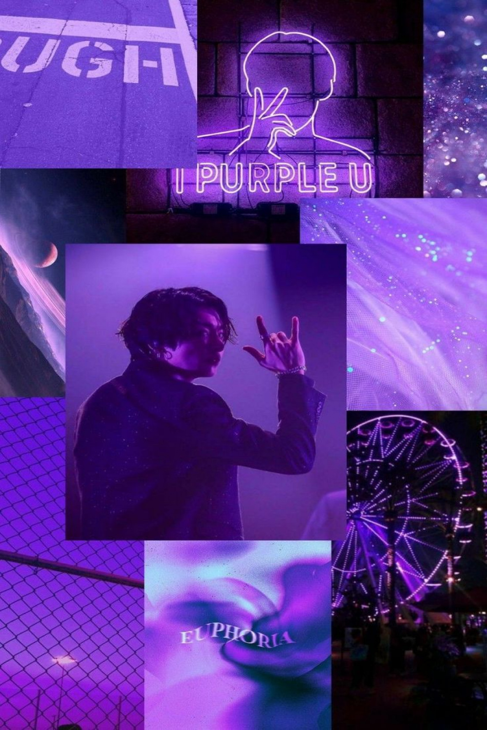 JK Purple Wallpaper  Bts aesthetic wallpaper for phone, Purple