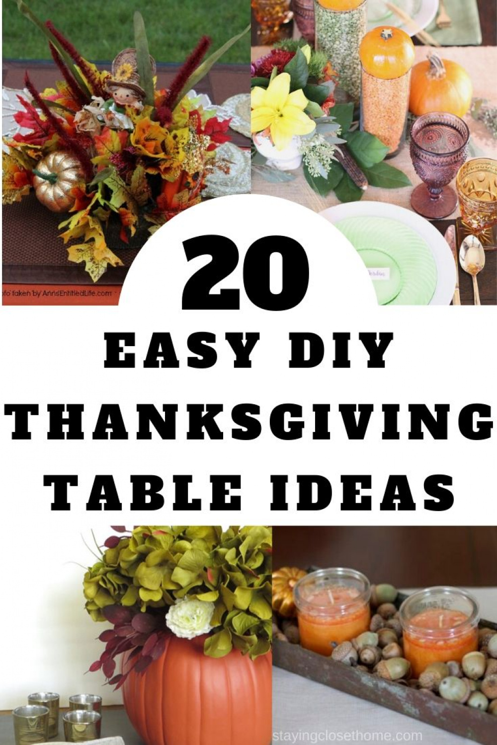 Last Minute Thanksgiving Centerpieces & Decorations - EASY DIY