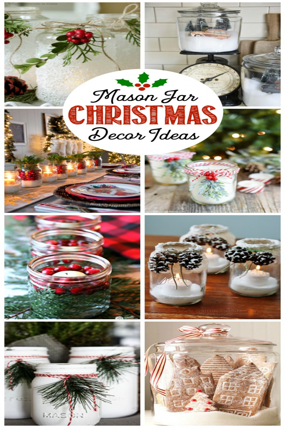 Mason Jar Christmas Decorating Ideas - Clean and Scentsible