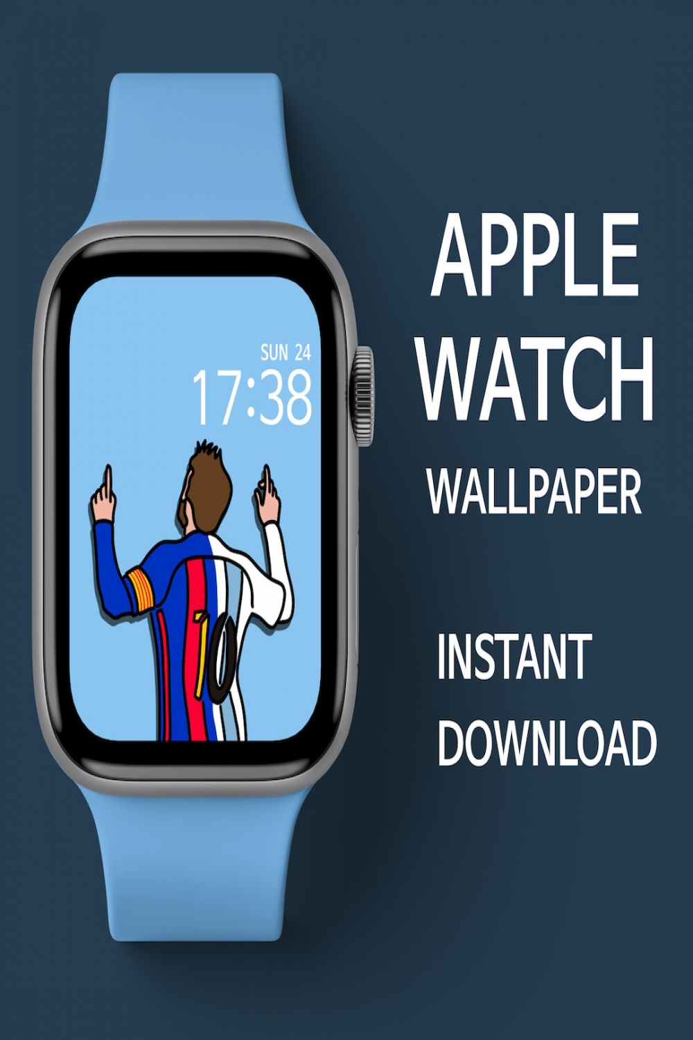 Messi Apple Watch Wallpaper Smart Watch Background Apple - Etsy