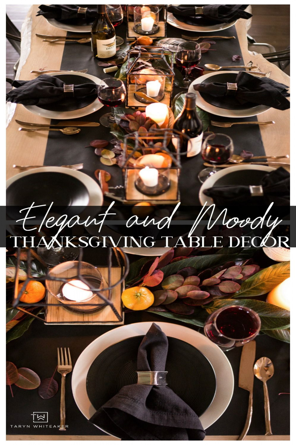 Moody Thanksgiving Tablescape - Taryn Whiteaker Designs