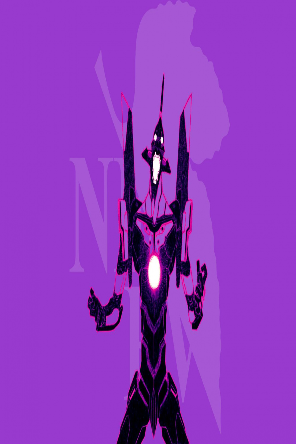 Neon Genesis Evangelion EVA Unit  #anime purple background