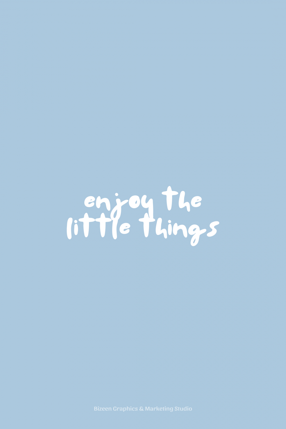 Pastel Blue Aesthetic Wallpaper Quotes  Enjoy the little things