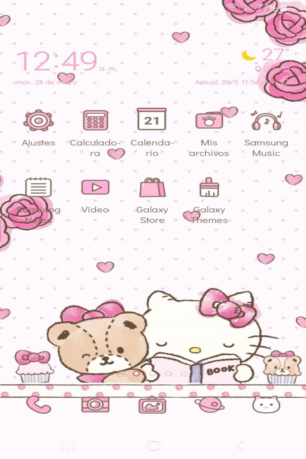 Pin by Magdalena Klaun on Samsung themes  Hello kitty themes