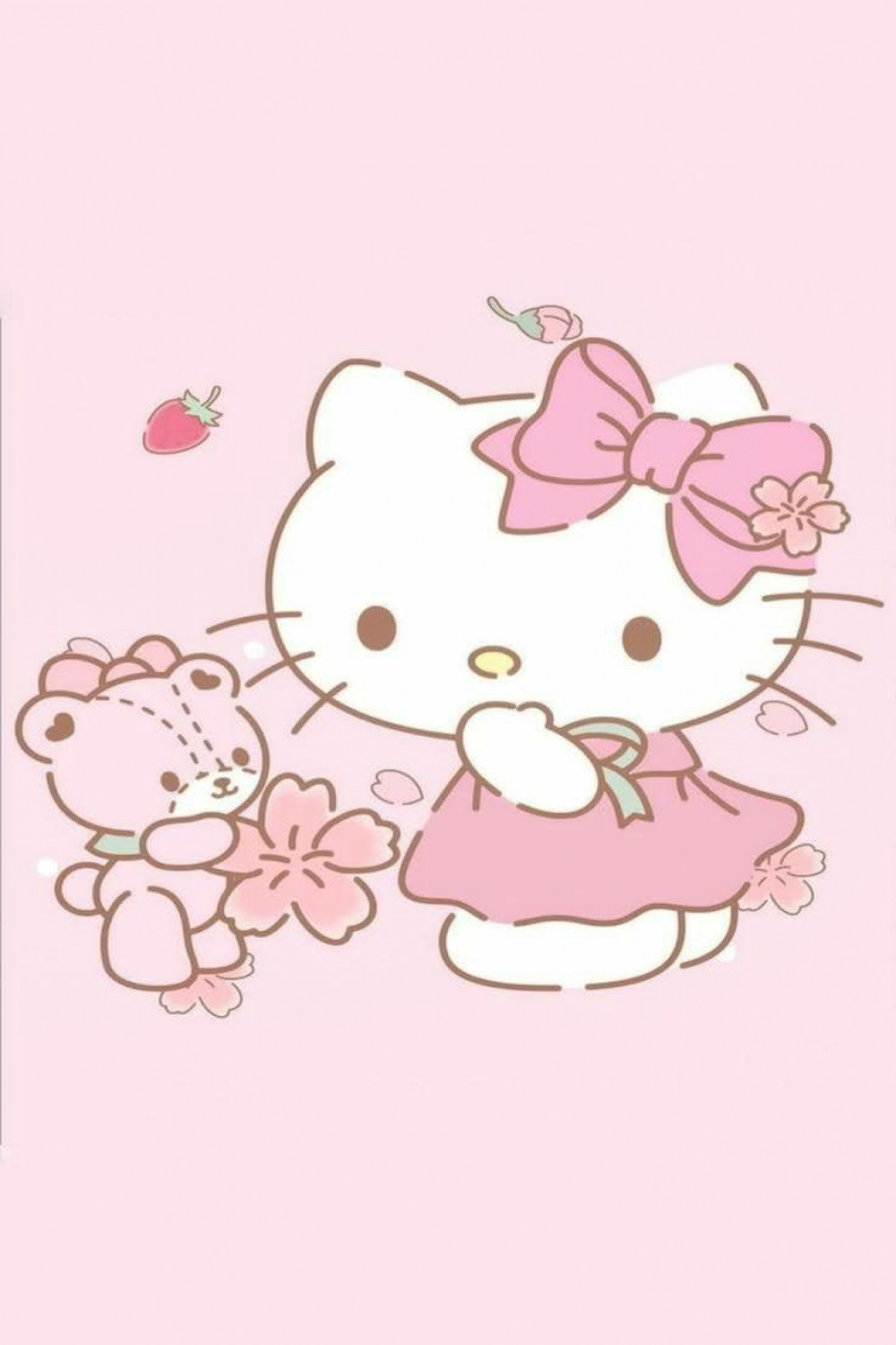 pink hello kitty wallpaper  Hello kitty wallpaper, Pink wallpaper