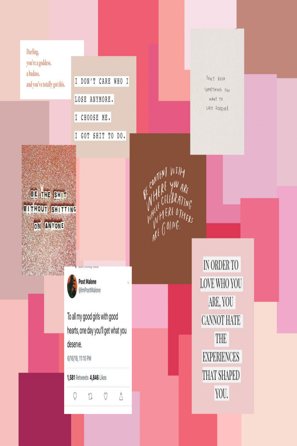 Pink quotes aesthetic computer wallpaper  Cute laptop wallpaper