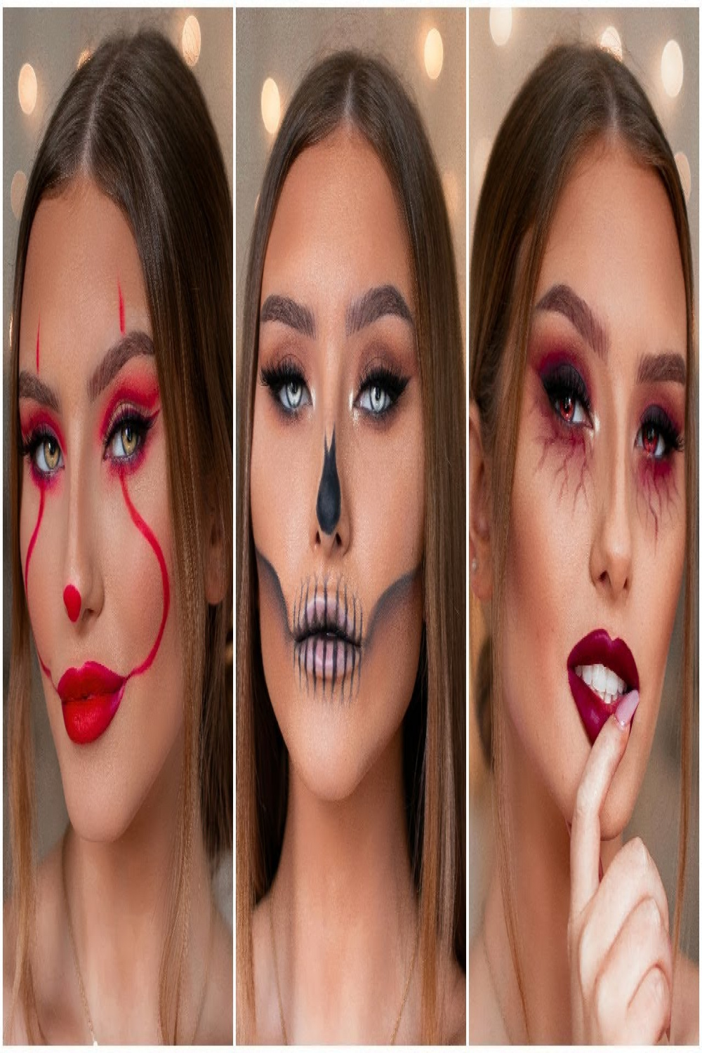 QUICK & EASY LAST MINUTE HALLOWEEN MAKEUP LOOKS - PENNYWISE, SKULL & MORE   Hannah Renée