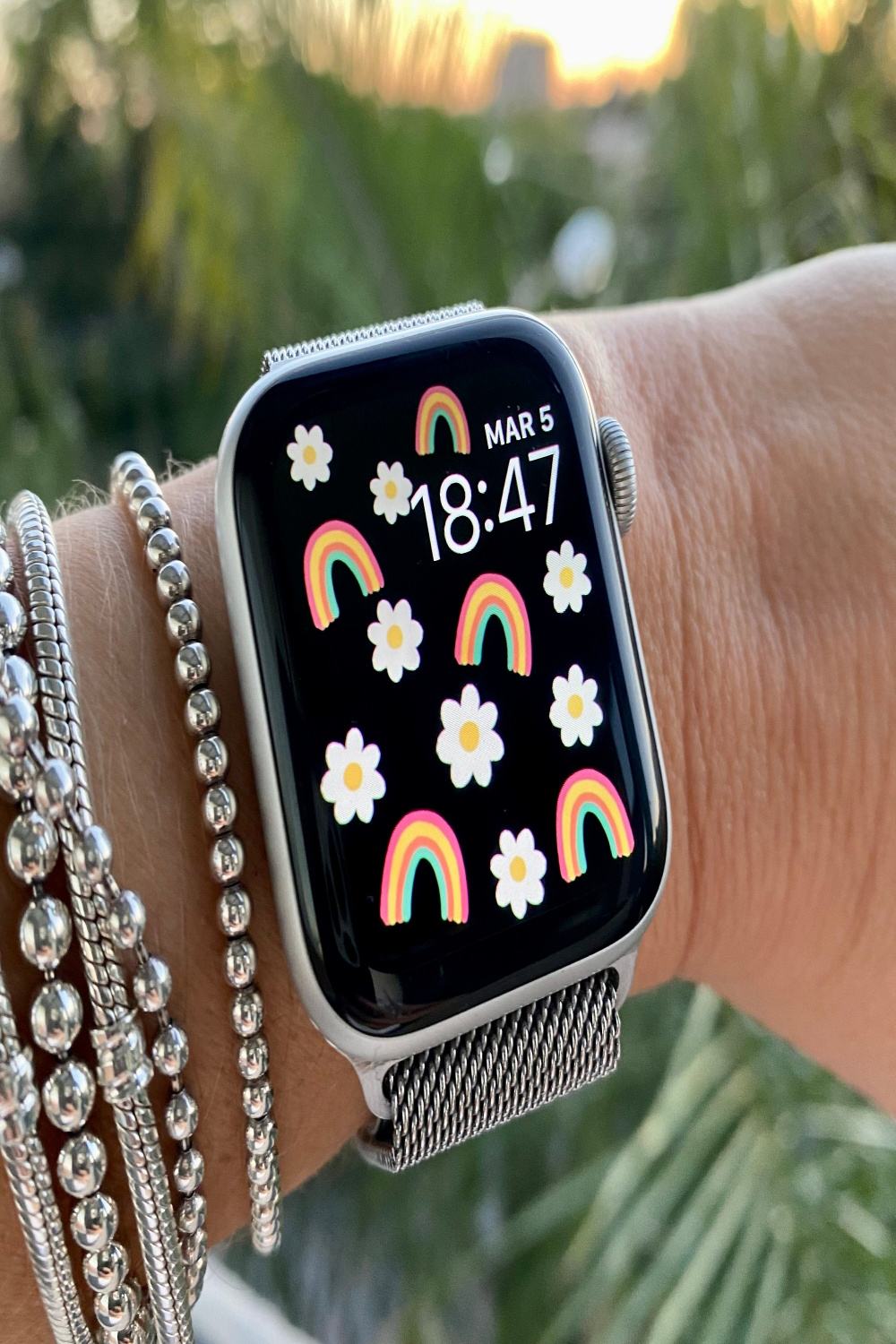 RAINBOW DAISY Apple Watch Gesicht Wallpaper Apple Watch - Etsy