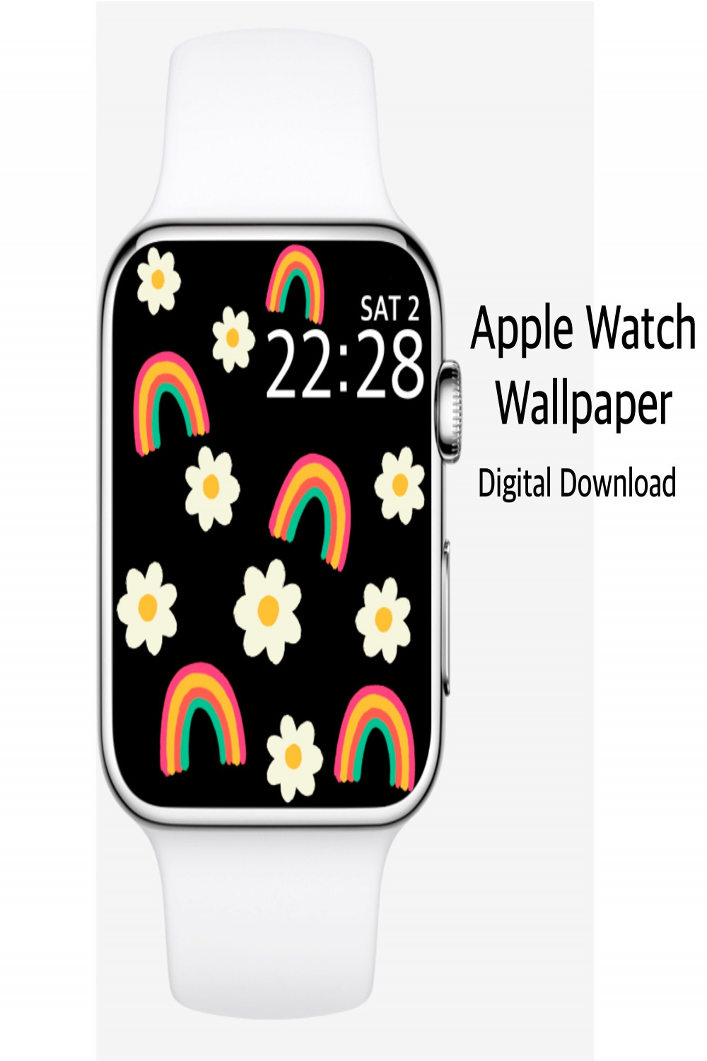 RAINBOW DAISY Apple Watch Gesicht Wallpaper Apple Watch - Etsy