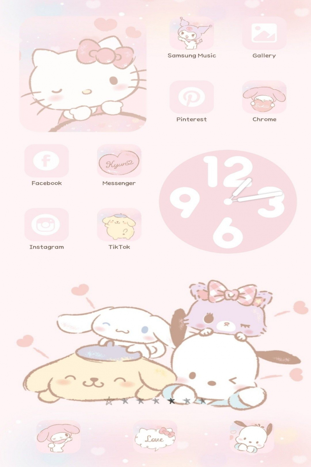 Sanrio Friends  Cute home screen wallpaper, Sanrio wallpaper