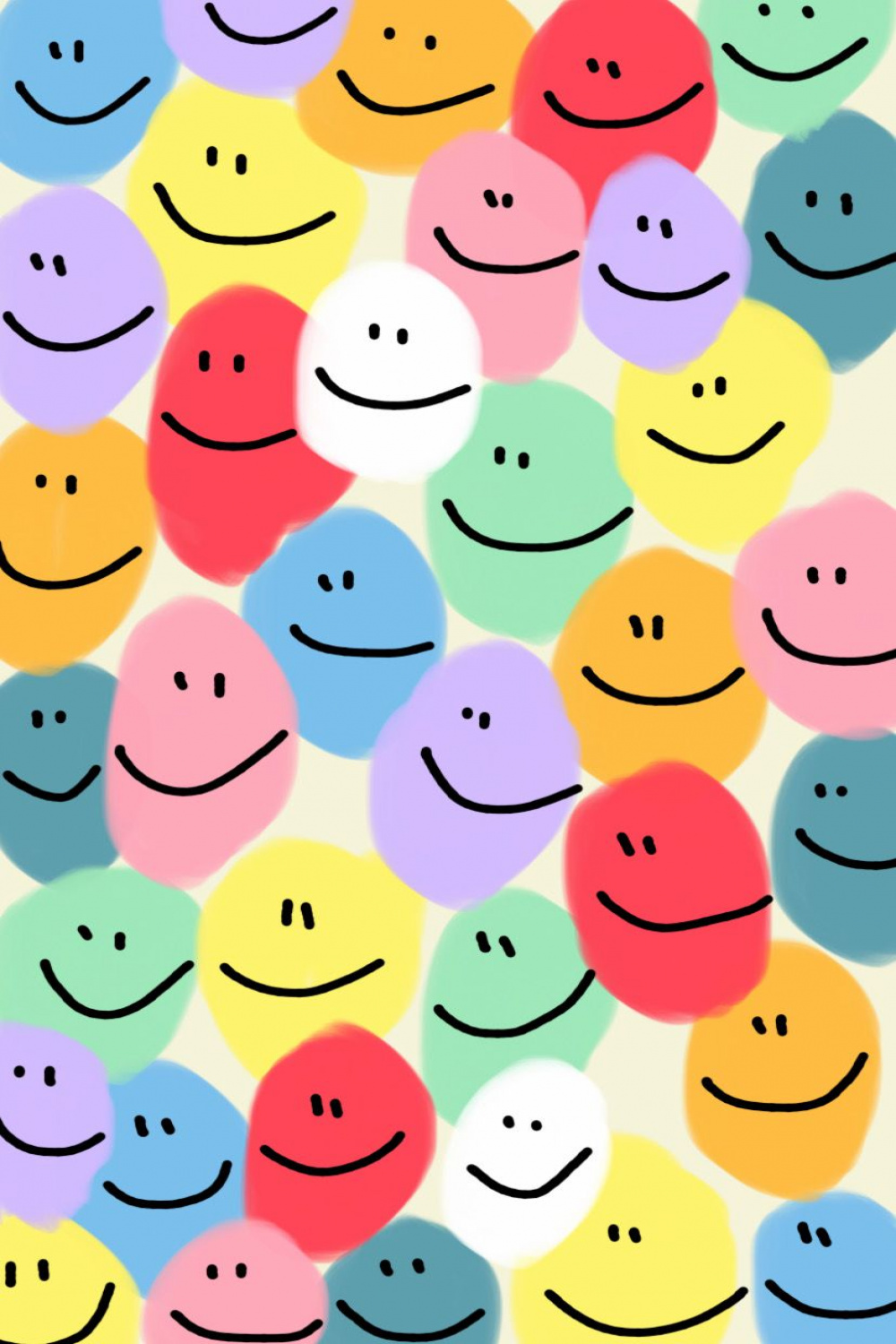 smiley face wallpaper  Рисунок в стиле хиппи, Настенные плакаты