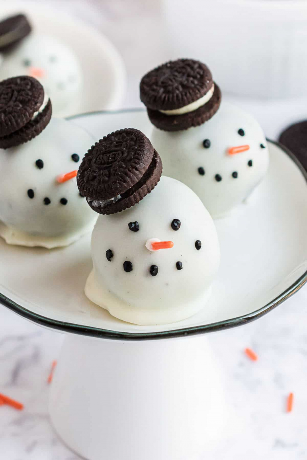 Snowman Oreo Balls