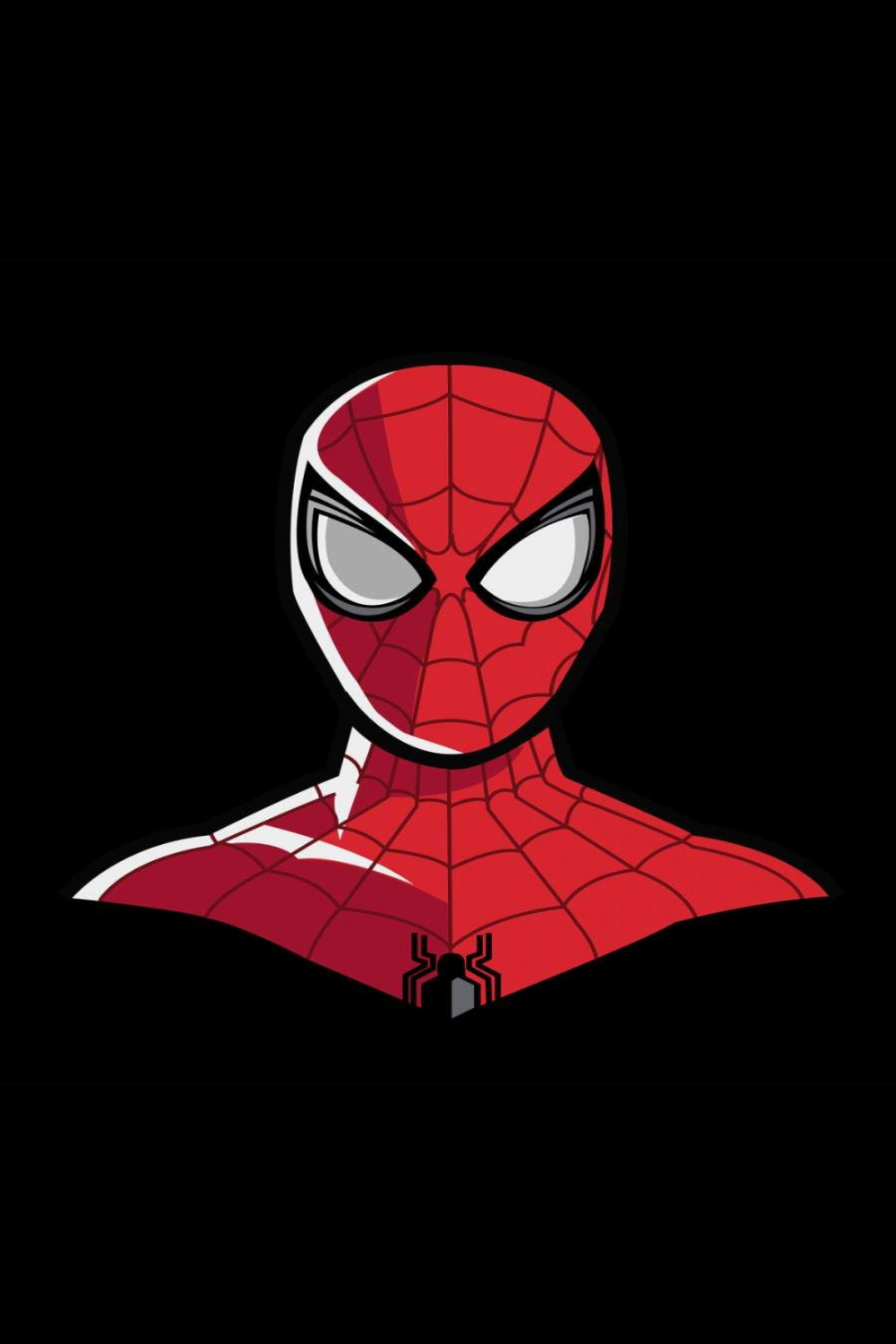 Spiderman k Minimal iPhone Wallpaper  Spiderman painting, Marvel