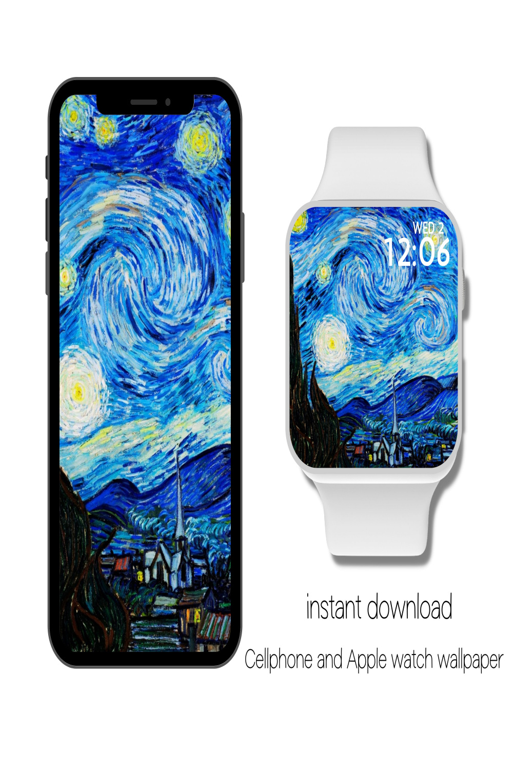 Sternennacht Van Gogh Apple Watch Wallpaper Apple Watch - Etsy