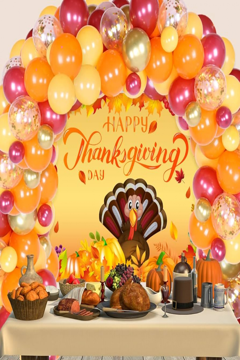 Thanksgiving Party Decorations - Background Thanksgiving Garland