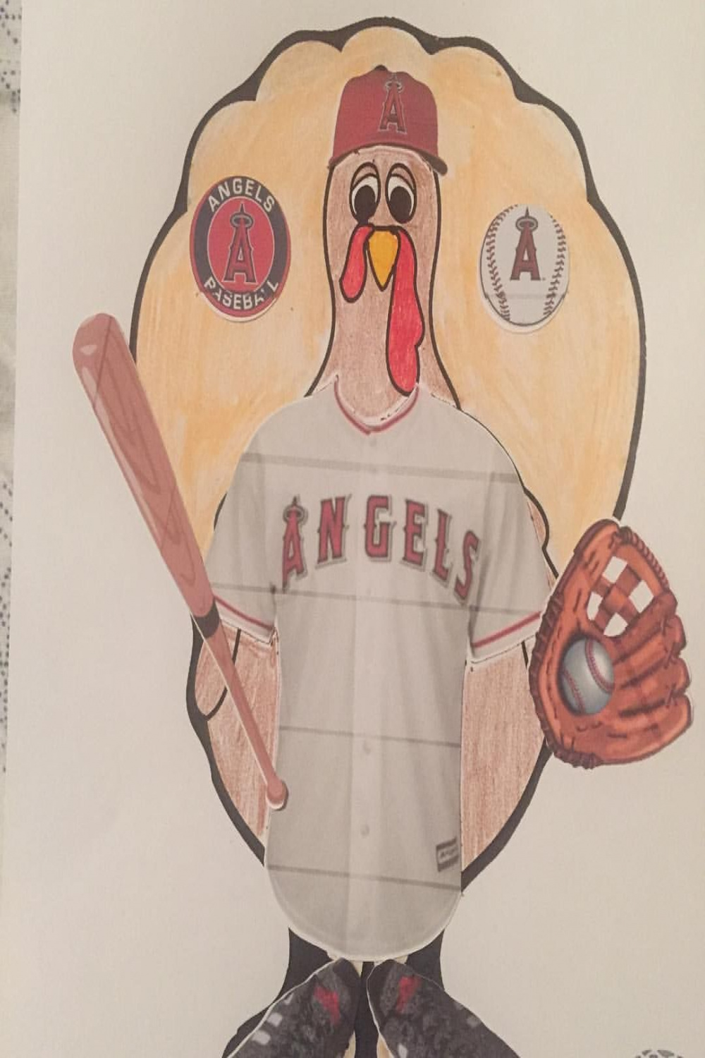 Turkey in Disguise as football player and scroll to see baseball