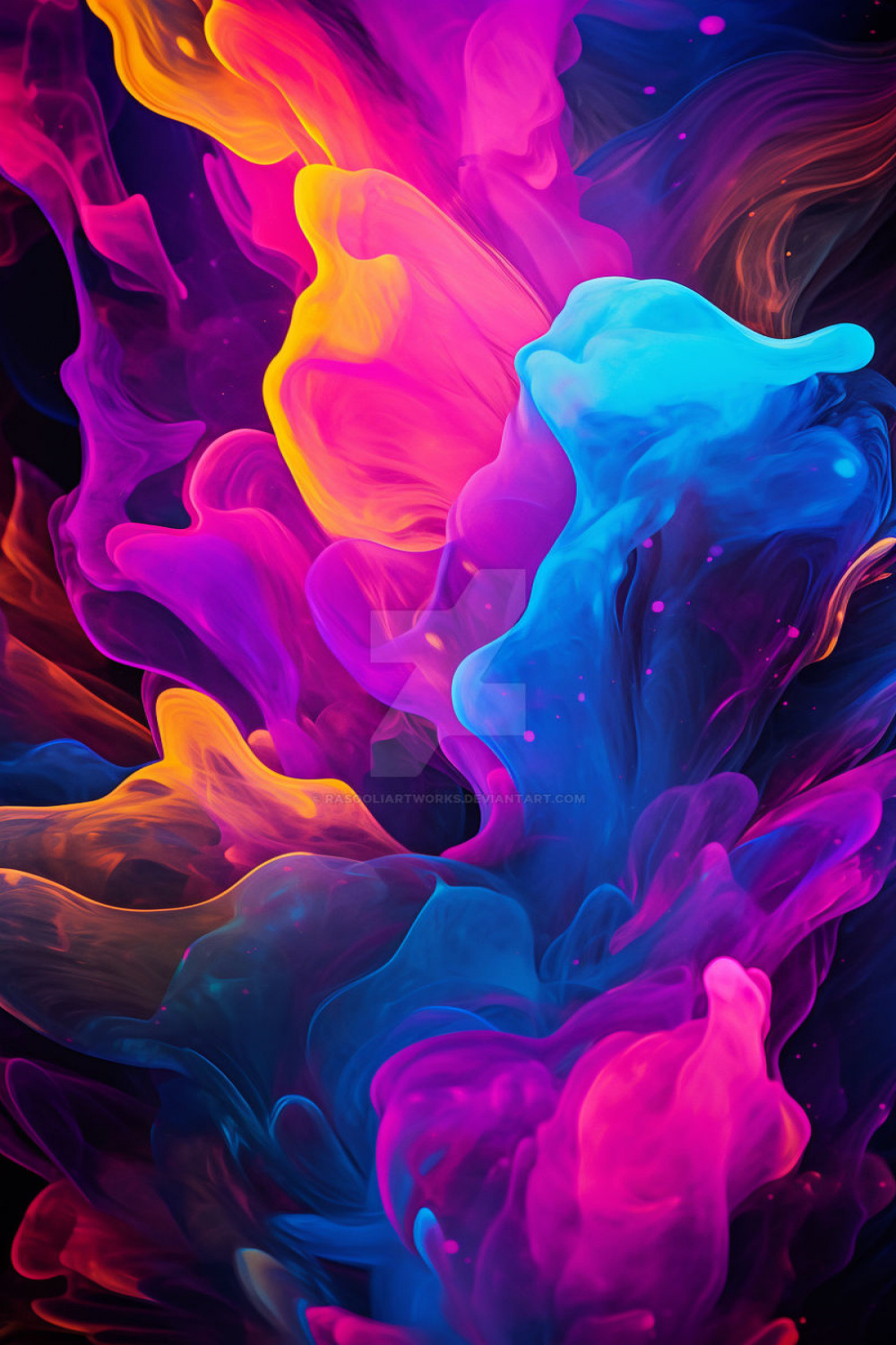 Vibrant abstract iPhone wallpaper by RasooliArtworks on DeviantArt